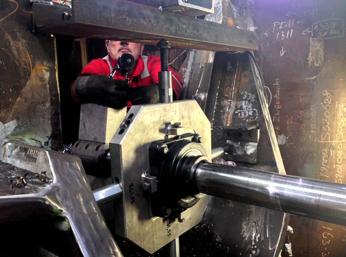 Boring bar rigged